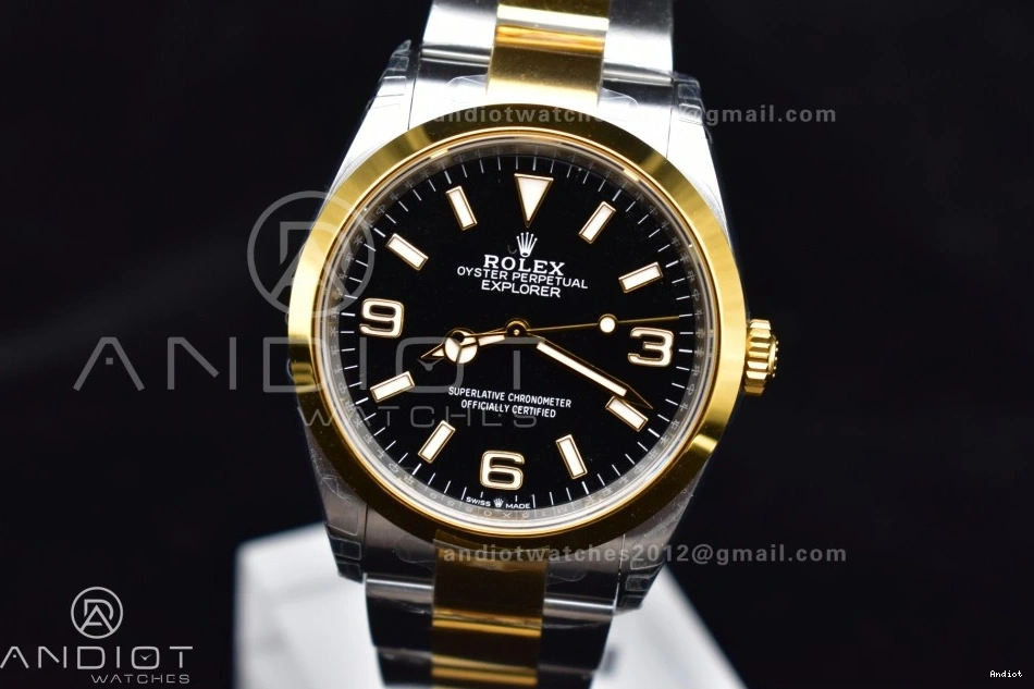 Steel Best Explorer on VSF Edition 124273 Black Dial YG DD3230 SS 1:1 904L Bracelet 36mm 0320